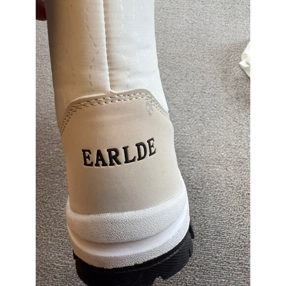 Earlde Women 40 Beige Gray Black Faux Fur Insulated Snow Boots Casual - Picture 5 of 9